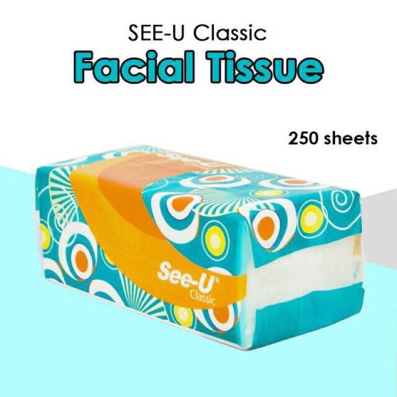 See-u Tissue Wajah Soft Pack 250 Sheets (Buy 1 Get 1 Free) BELI 1 dapat 1 tisu see-u promo termurah