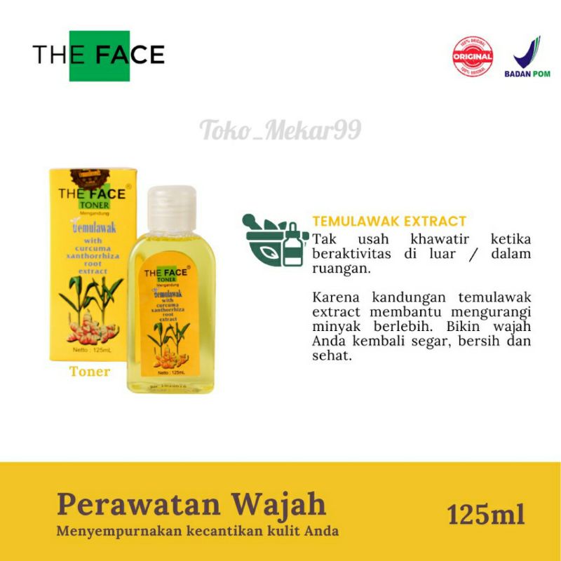 TONER THE FACE TEMULAWAK 125ML BPOM RESMI ORIGINAL