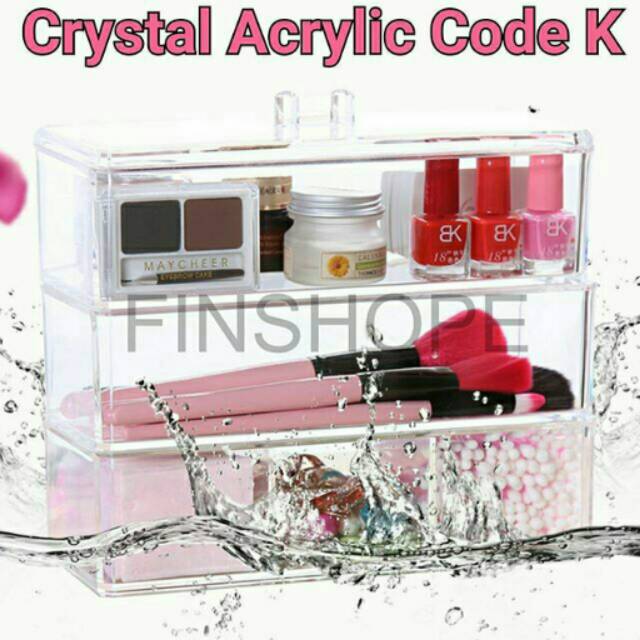 

Tempat makeuo crystal acrylic kode K