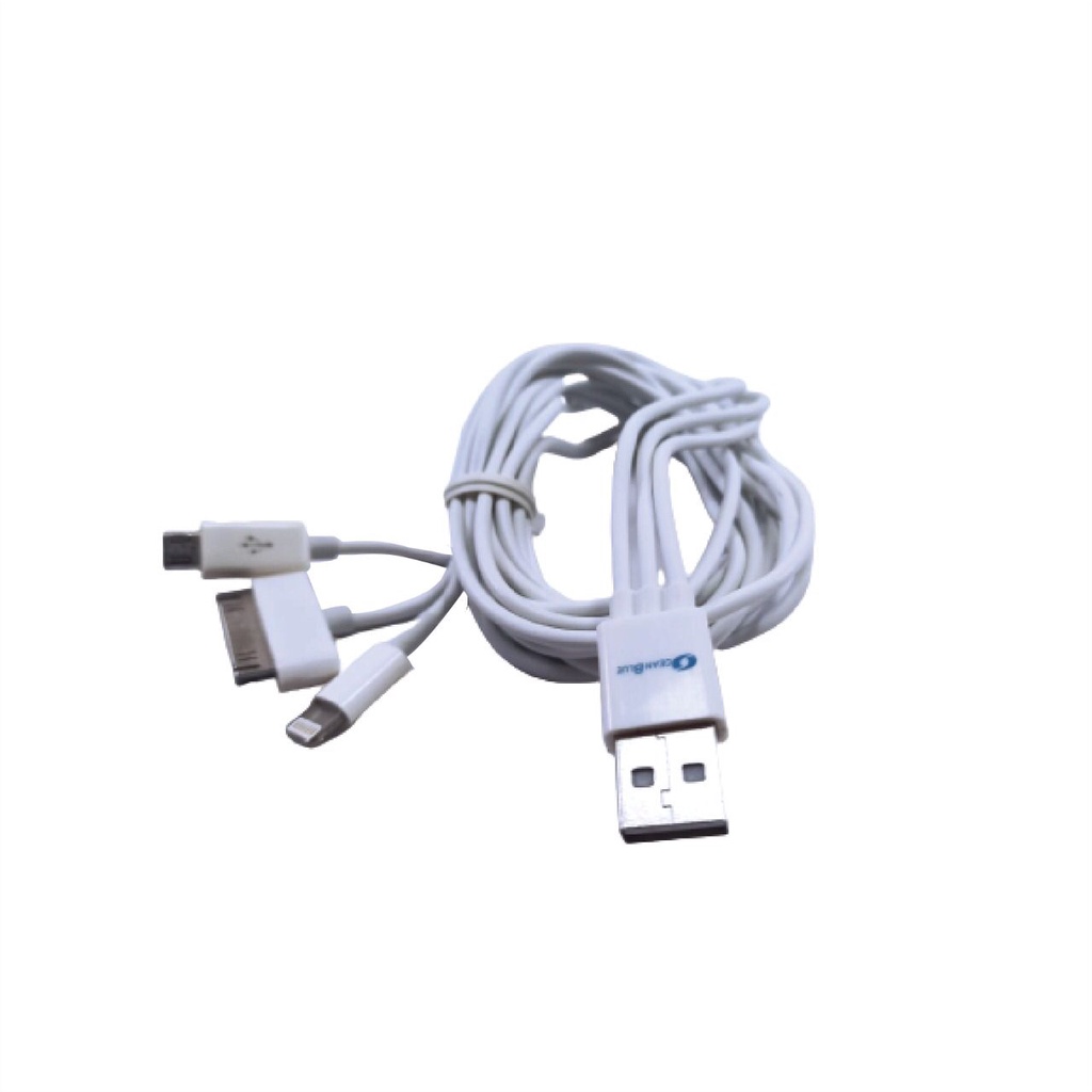 Kabel Data Charger USB 3In1 1M For Cable Iphone 5 Micro Iphone 4 OCEANMART Aksesoris HP OCEAN MART Murah