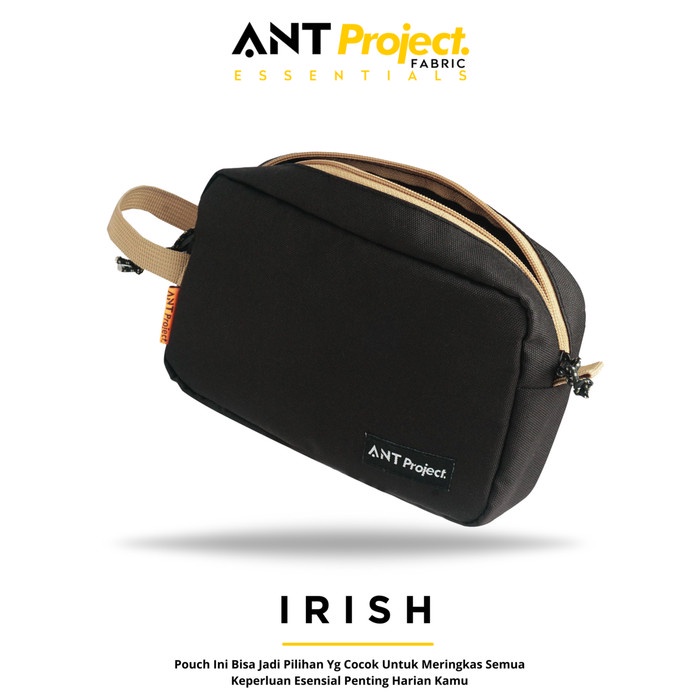 PROMO BISA COD TAS SELEMPANG PRIA ANT PROJECT - Clutch Bag Unisex - Tas Tangan Pouch Black COWOK TER