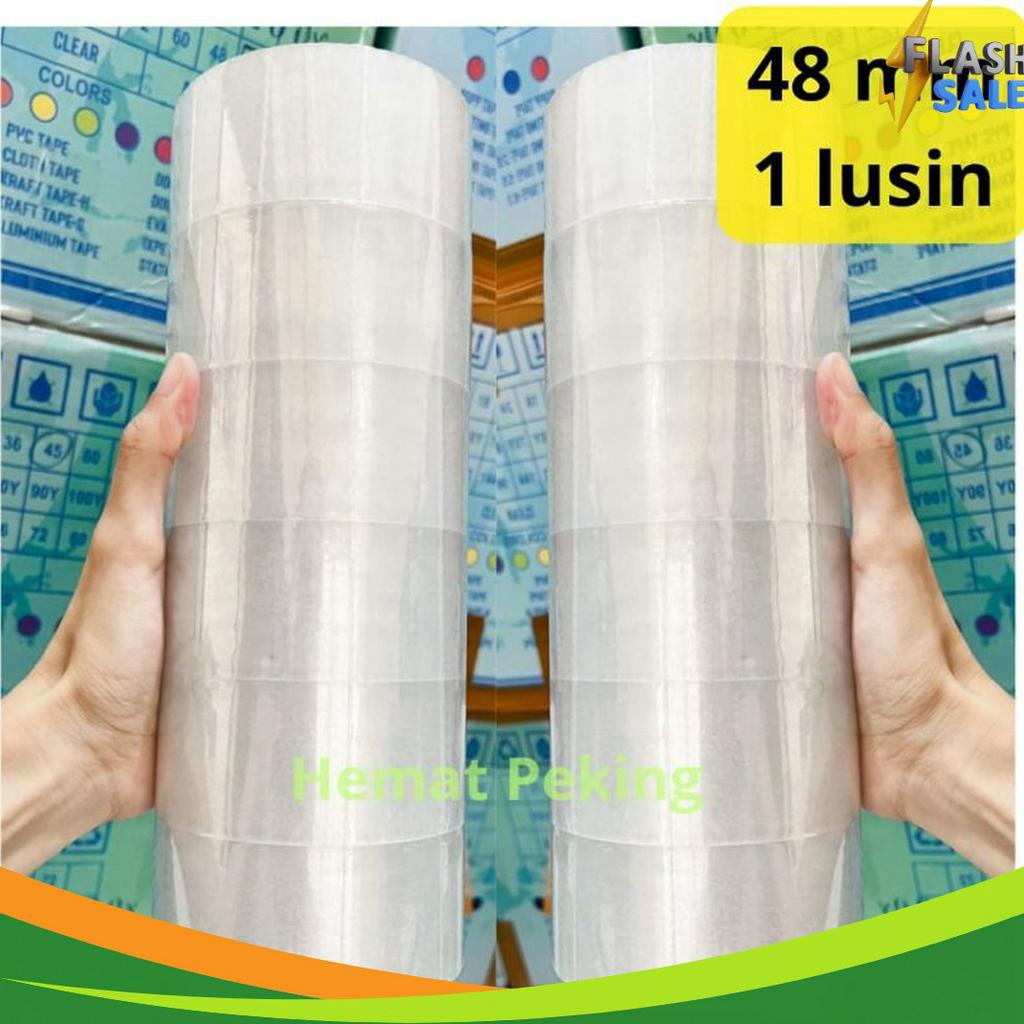 

MURMER Lakban Bening Coklat 48 mm 9 yard 1 Lusin 12 pcs