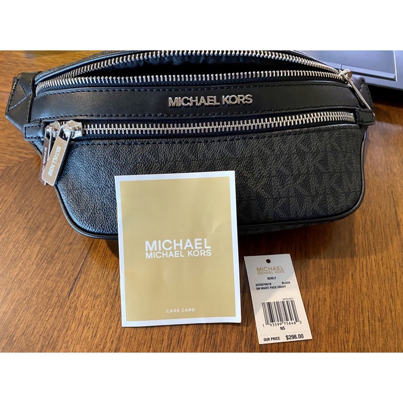 MK Kenly Waist Pack Signature Black