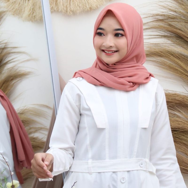 PASHMINA SQUARE INSTAN Ceruty babydoll premium