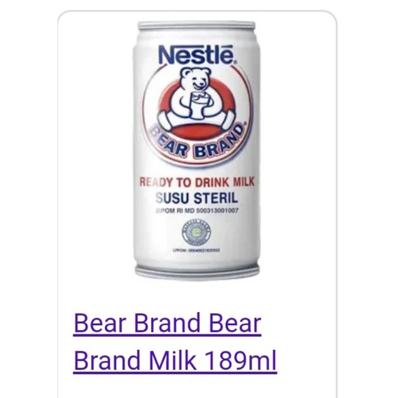 

Susu Beruang (Bear Brand) 189ml.