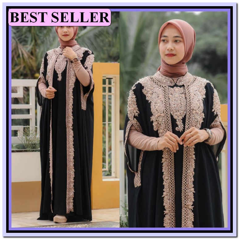 Kaftan Batik Cap Motif Modern Warna Soft Series Daster Lowo Bahan Rayo Kaftan  Wanita Mahera Jubah