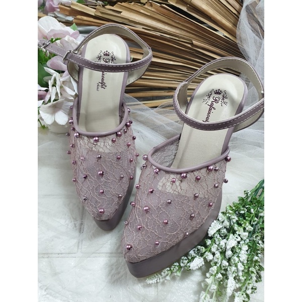 sepatu purri mauve tinggi 12cm