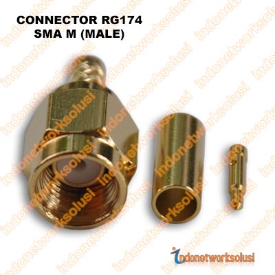 KONEKTOR CONNECTOR RG174 SMA M (MALE)