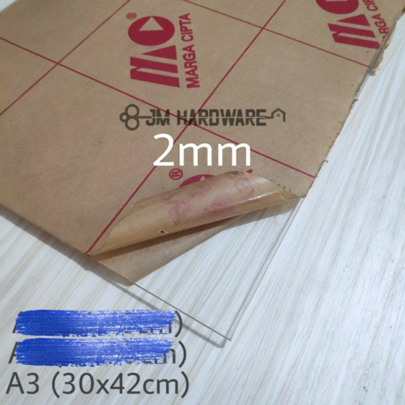 

Acrylic bening 2mm A3 mika akrilik lembaran