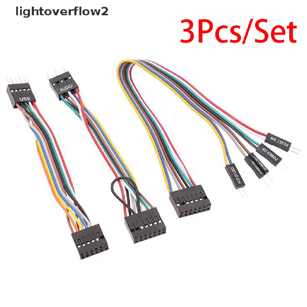 (lightoverflow2) 3pcs / set Kabel USB Audio Untuk Lenovo