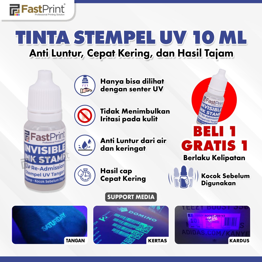 Tinta Stempel UV Fast Print Stamp Invisible Ink