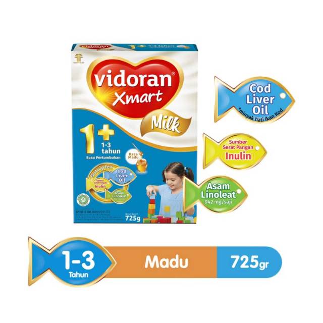 Vidoran Xmart 1+ madu/vanila