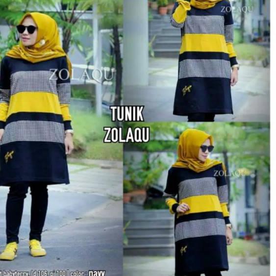 >FLASH SALE< HC/ TUNIK ZOLAQU/ TUNIK IMPORT WANITA/ TUNIK WANITA TERBARU/ TUNIK ZOLAQU TERBARU - Ter