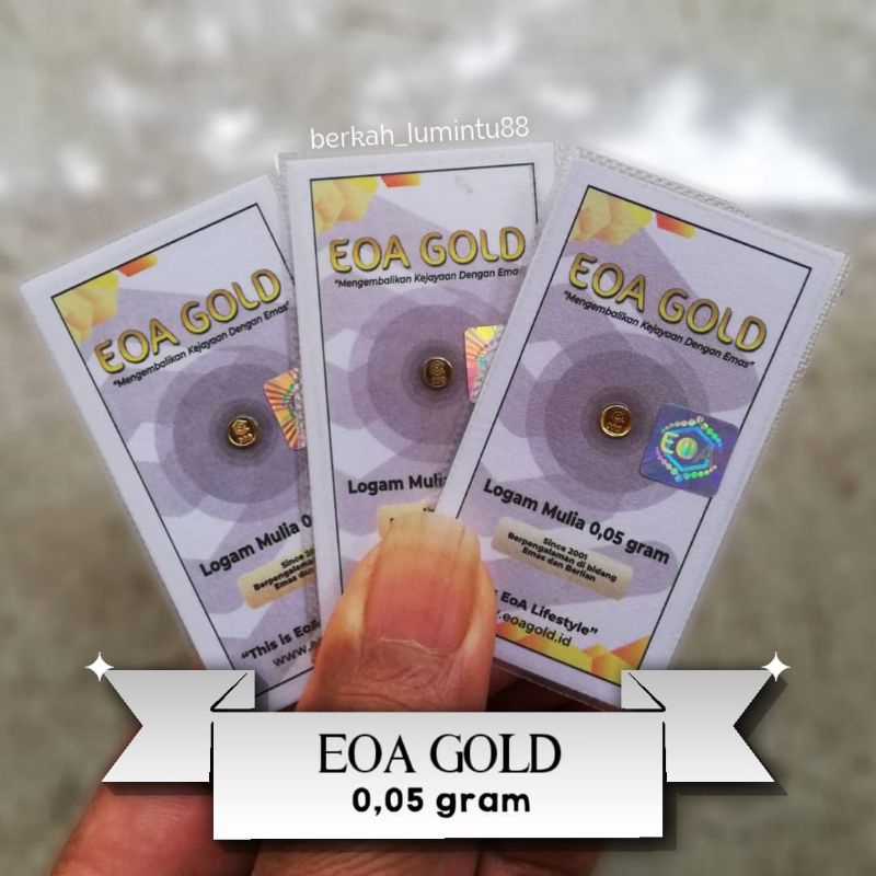 EOA GOLD MINIGOLD 0,05 GRAM EMAS MURNI LOGAM MULIA 24 KARAT