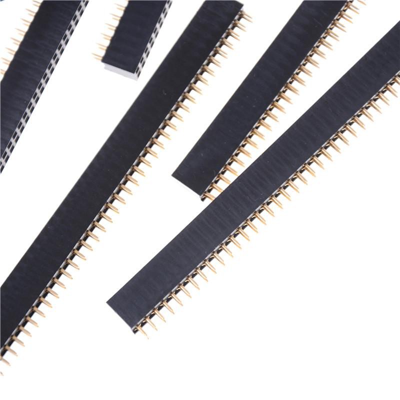 HEADER FEMALE STRIP SINGLE ROW 1X40 2.54MM BLACK HITAM 40p 4pin PIN High Quality