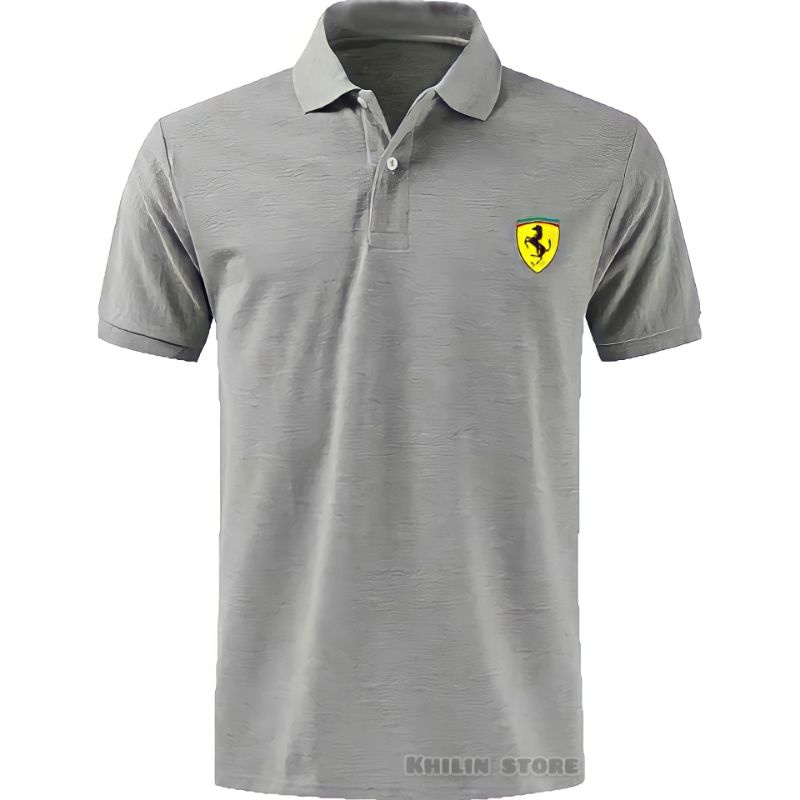 Kaos pria Kerah Kaos POLO FERRARI baju pria kerah lengan pendek FERRARI kaos Kerah distro