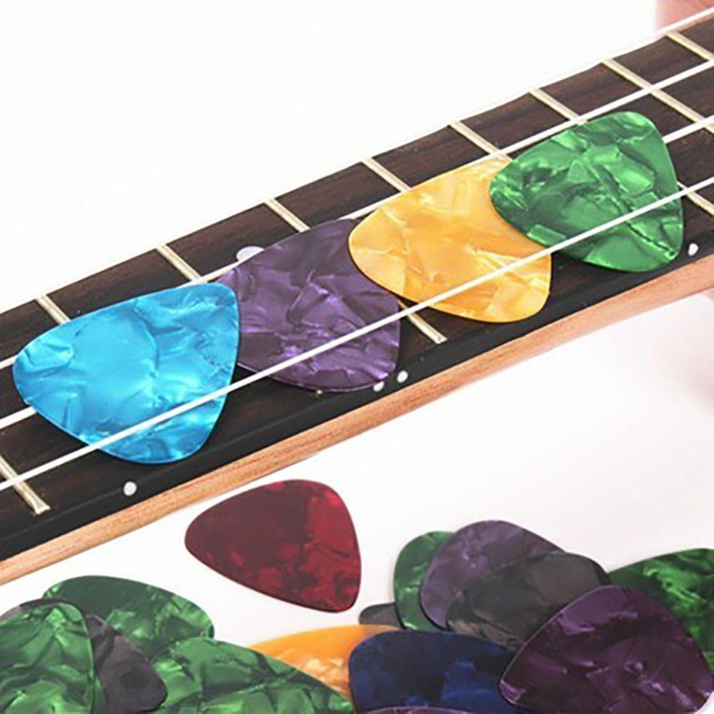 Top 10pcs (Warna Random) Picks Gitar Profesional Shrapnel Fashion Celluloid