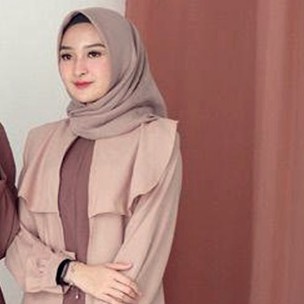 [ Promo Flash Sale ] AYUMI MAXY MUSLIM DRESS 4 VARIAN WARANA ALLSIZE-CREAM