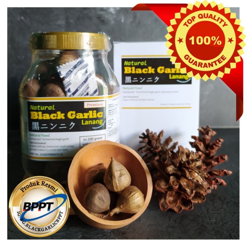 

PREMIUM 200GR Bawang Hitam Tunggal, Black Garlic Lanang Murah Asli BPPT