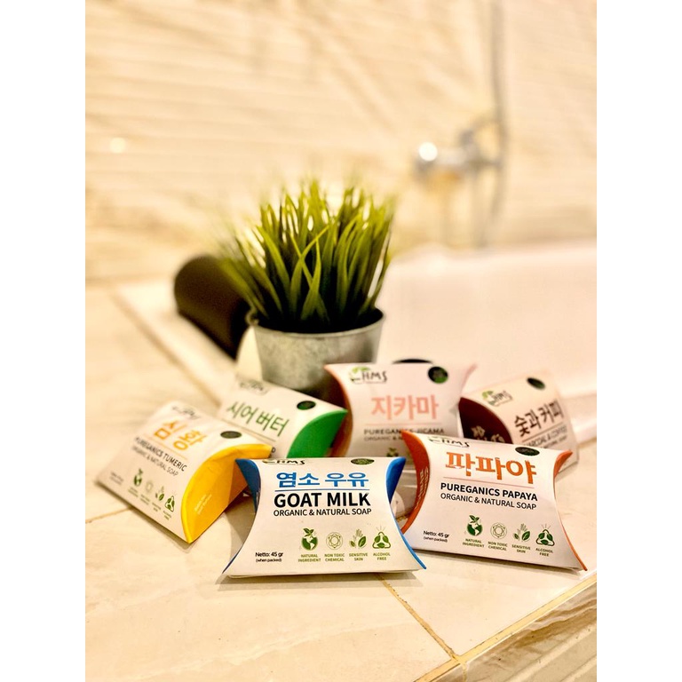 Sabun Wajah Alami Natural Handmade Soap HMS Sabun Organic Goat Milk Mengangkat Sel Kulit Mati &amp; Anti Acne Untuk Pria dan Wanita Menjadi Glowing Putih dan Cerah