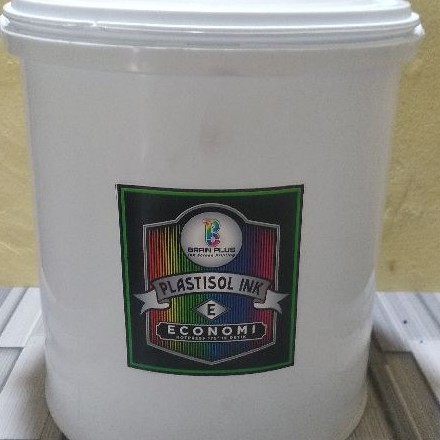 Tinta Sablon PLASTISOL ECONOMY Brain Plus PUTIH 5kg