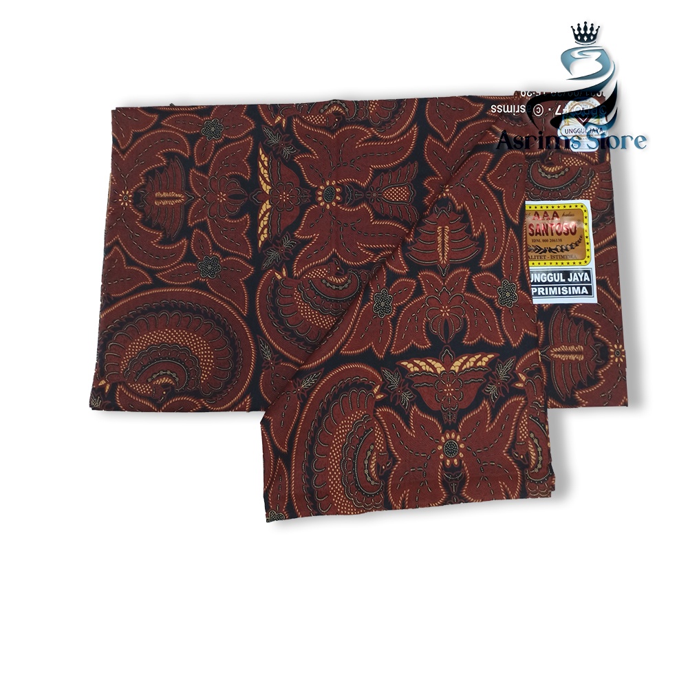 Kain Batik Jogja Jarik Batik Samping Kebat Jogjaan Hitam Putih Santoso AAA Premium Original-13AAA