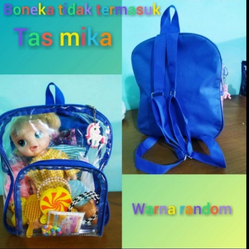 baju boneka baby alive dan aksesoris tas gendong mika
