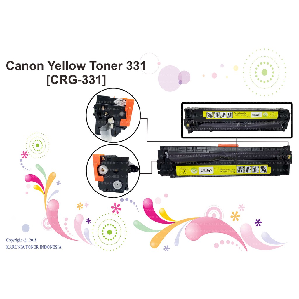 Cartridge Compatible Toner Color Canon CRG131 331 731 LBP7100 LBP 7100 Yellow