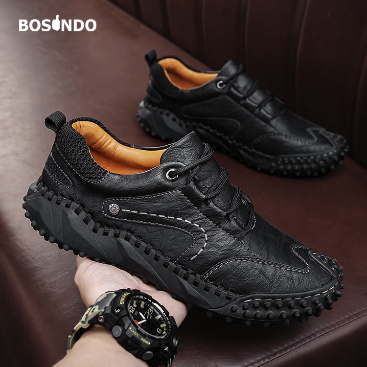 BOSINDO✔ - B10 sepatu sneakers pria kulit sapi ASLI IMPORT 100%Original- sepatu gunung pria kulit sapi asli original FREE BOX Merk BOSINDO ASLI-Bisa Bayar Ditempat[COD]