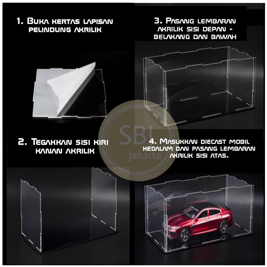 DIECAST KOTAK AKRILIK FINE LASER CUT CASE / KOTAK DISPLAY DIECAST