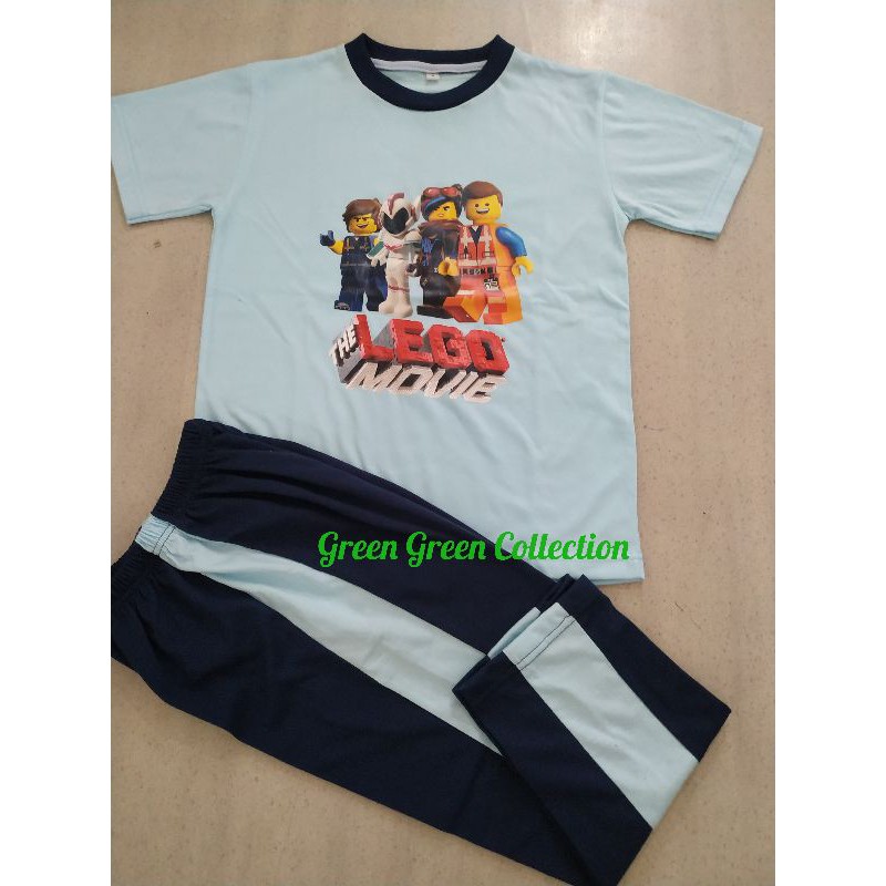 piyama kaos gambar printing Lego/Naruto/spiderman/Avengers