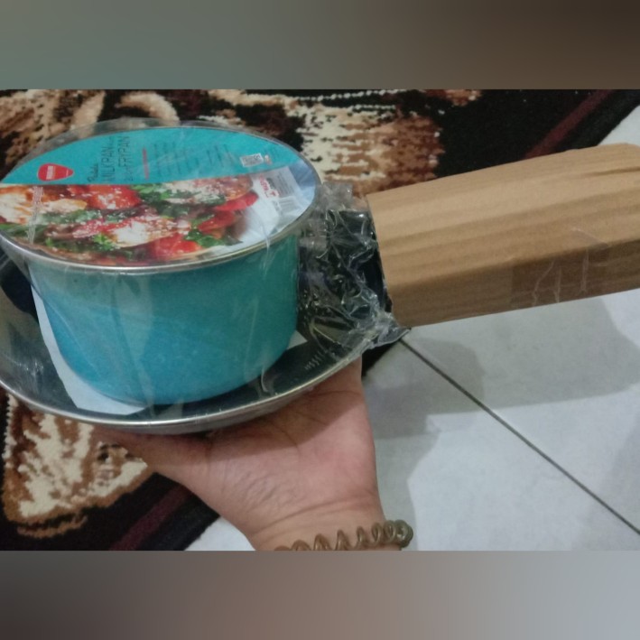 Maspion Pastela Milk Pan 14cm Dan Fry Pan 20cm Anti Lengket