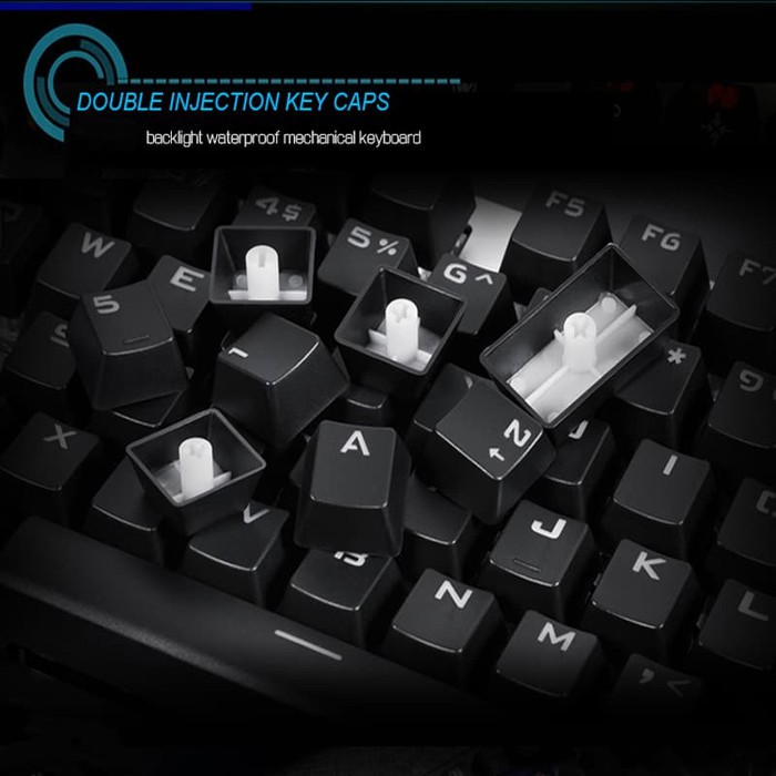 Keyboard Gaming HP GK100 - RGB Blue Switch full Mechanical Keyboard