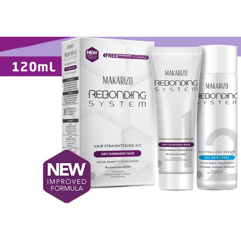 Makarizo Rebonding System Cream ED / Dry Damage Tube Set 120gr