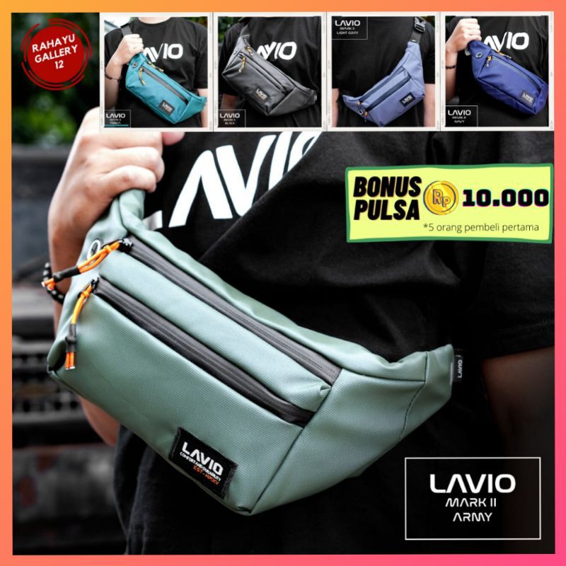 Tas Selempang Pria Waist Bag Original Lavio Mark II Waterproof Slot Headset