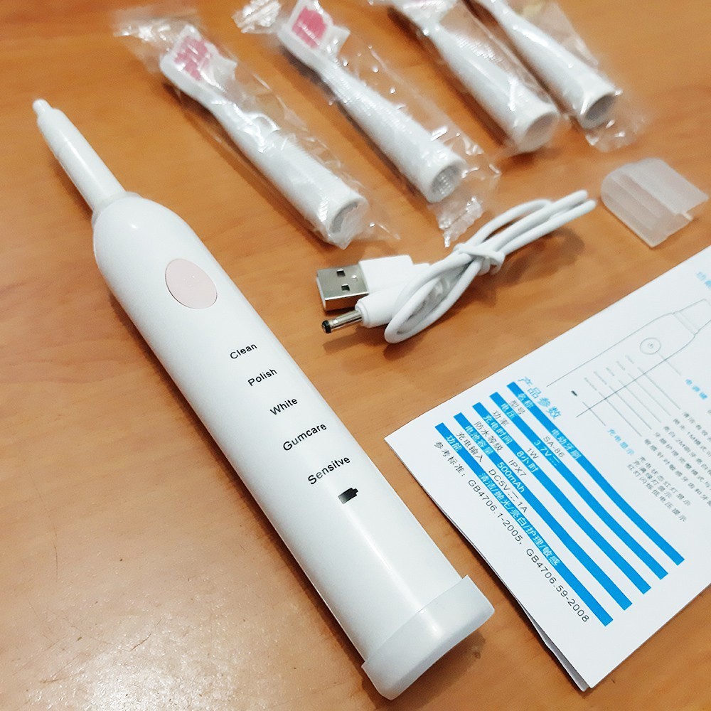 Sikat Gigi Elektrik USB Smart Electric Toothbrush Rechargeable SA-86