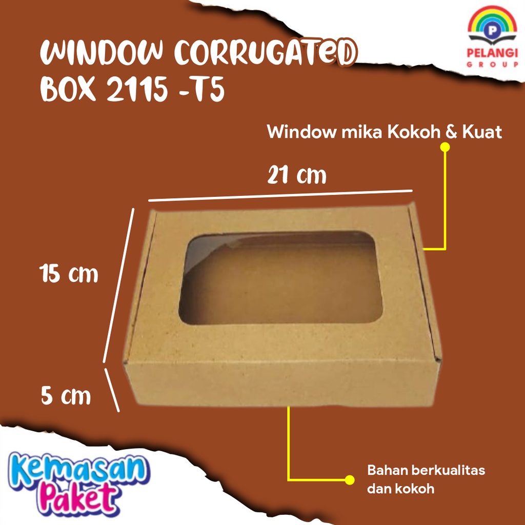 

CORRUGATED BOX MIKA 2115-T5 / BOX CRAFT MIKA / WINDOW CORRUGATED BOX / KOTAK SOUVENIR MIKA