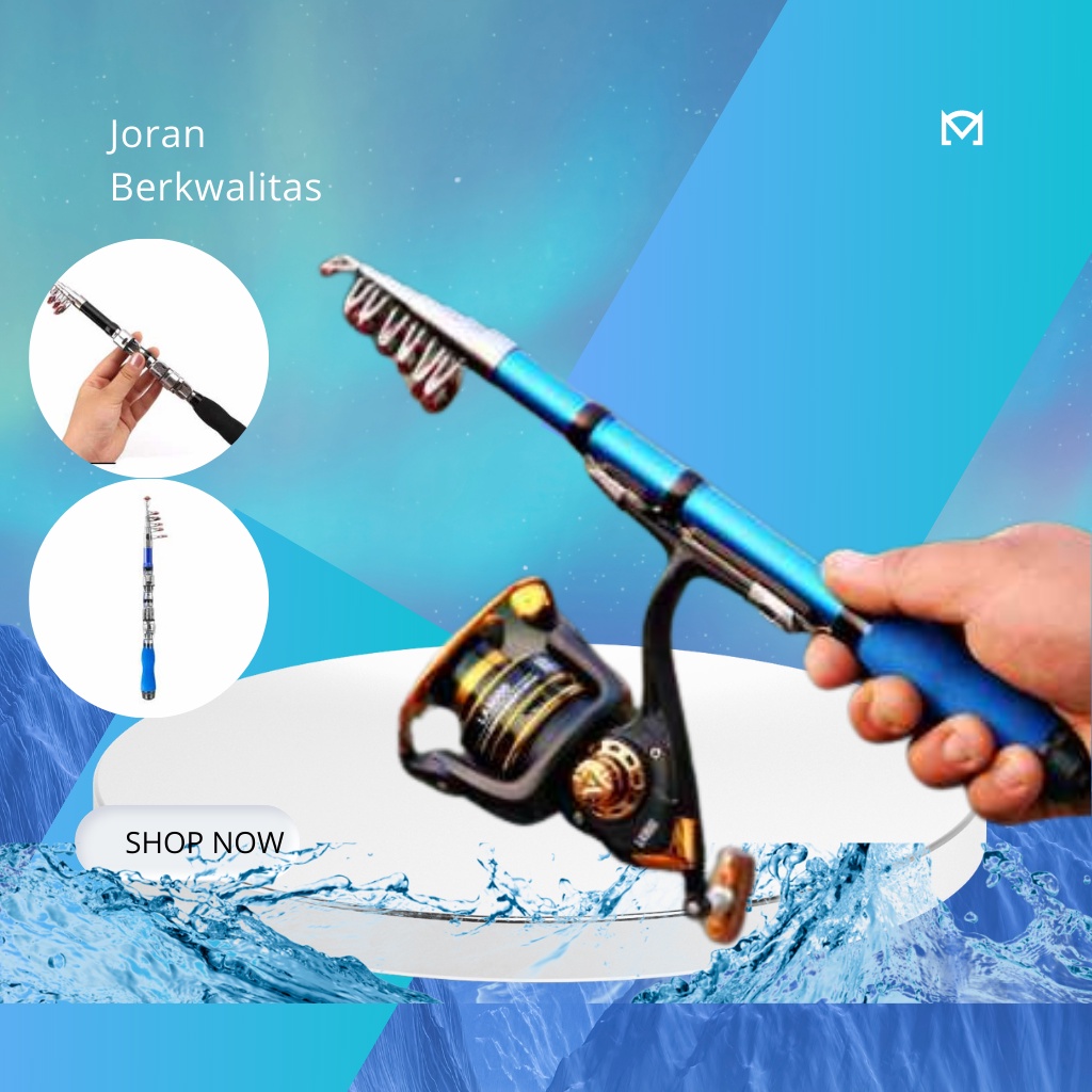 Derui Joran Pancing Portable Telescopic Antena Carbon Fiber 1.5 M