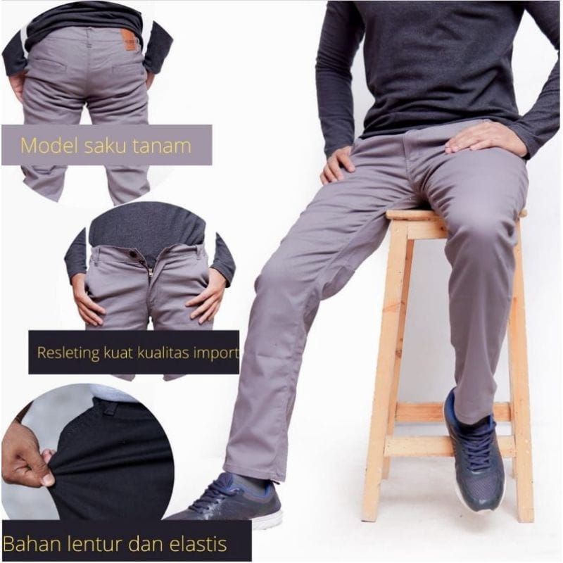 Celana Chino Panjang Pria Chino Murah Slimfit Stylist