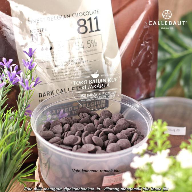 

Dark Chocolate Couverture Callebaut Import Cokelat Coin 54,5% 500gr TERJAMIN Kode 149