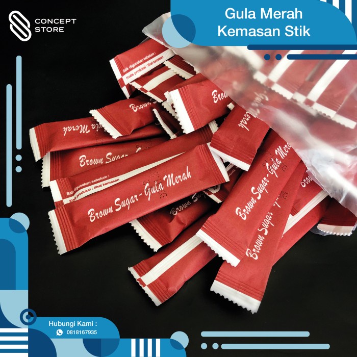 

Gula Merah / Brown Sugar Kemasan Stik / Stick TERMURAH 125pcs Terlaris