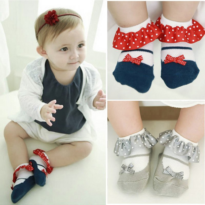 Kaos Kaki Renda Ribbon untuk anak 0-2 tahun CBKS MB VC LC