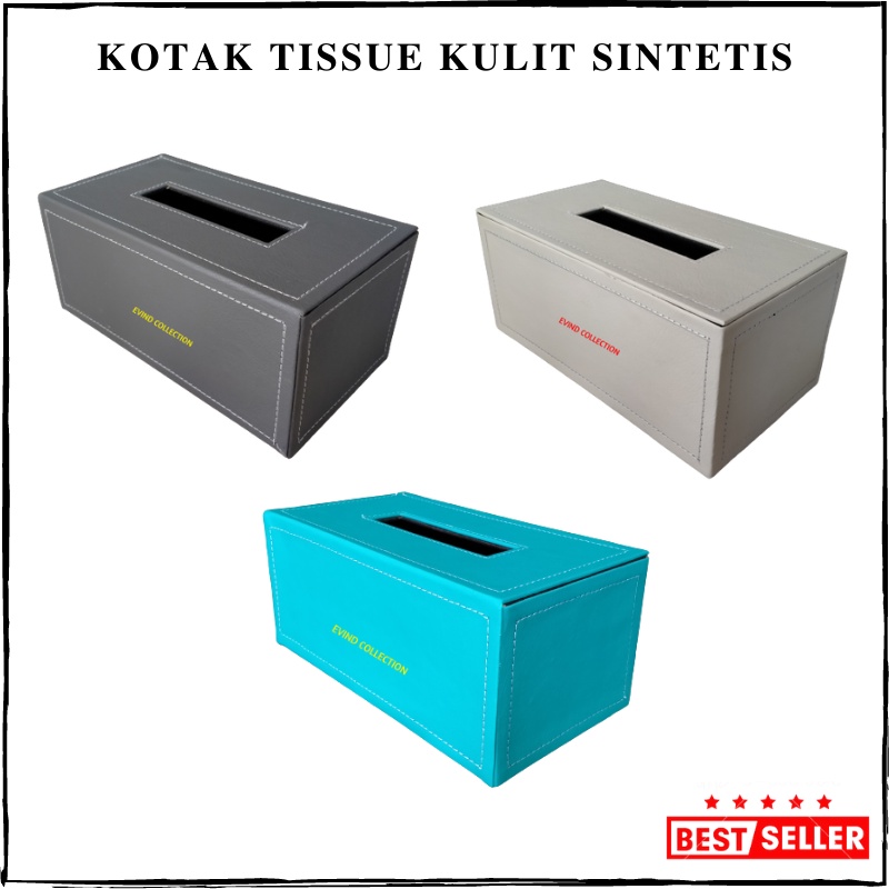 Tempat Tissue Kulit Sintetis Isi 250 Sheet Kotak Tisu Premium