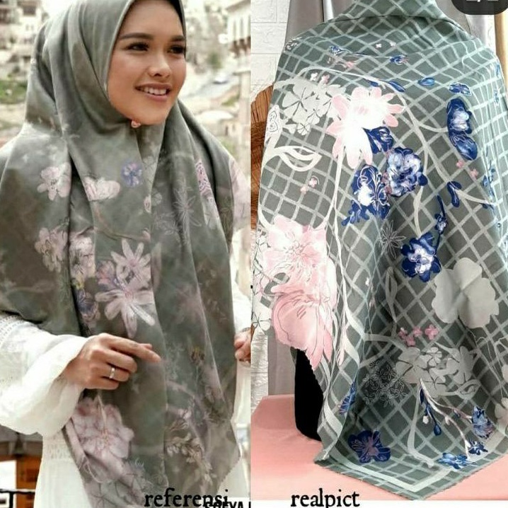 Hijab Motif Premium Voal Syar'i| Deenay Kw| Deka Premium| Hijab Jumbo 130x130 (Grosir Min 12 Pcs)