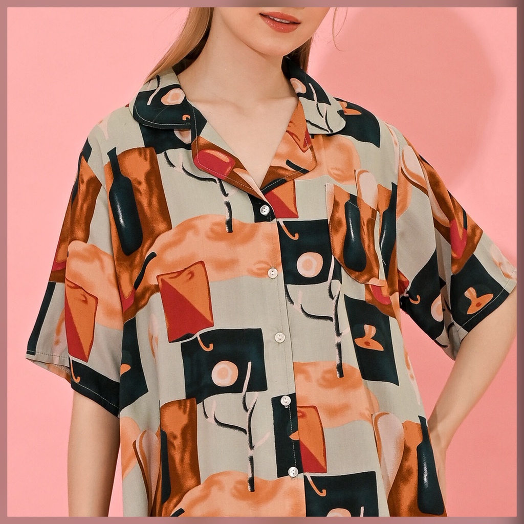 Kalla set - Sleepwear / Piyama Baju Tidur Rayon by RAHA Sleepwear-Chamomile