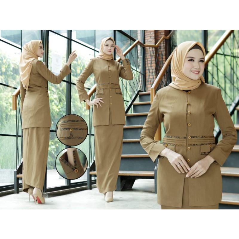 Blezer kerja kantor/pdh keki tua/baju guru model tunik