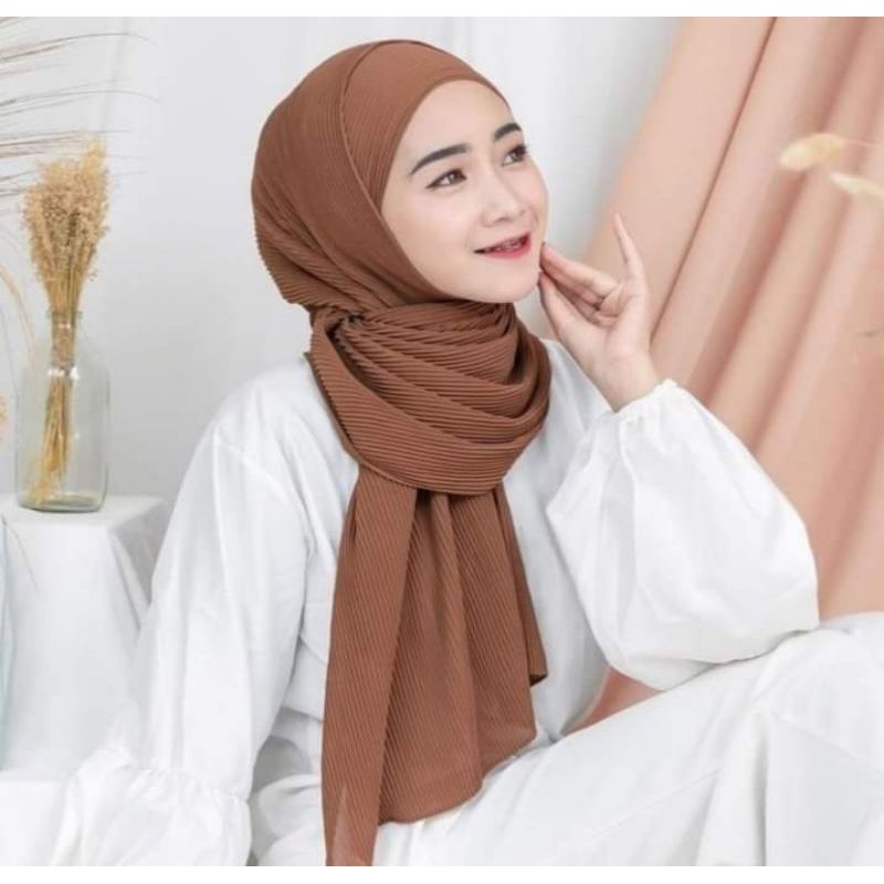 Kerudung Pashmina Plisket