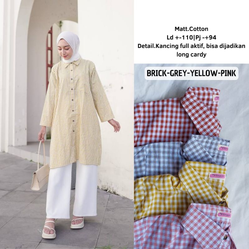 tunik kotak-kotak//katun