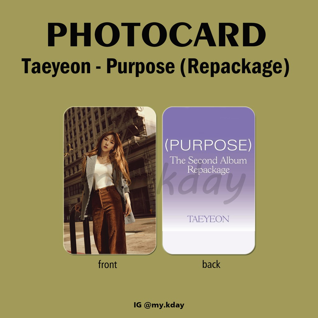 PC-0058, Unofficial Photocard Taeyeon Purpose (Repackage) 2 sisi