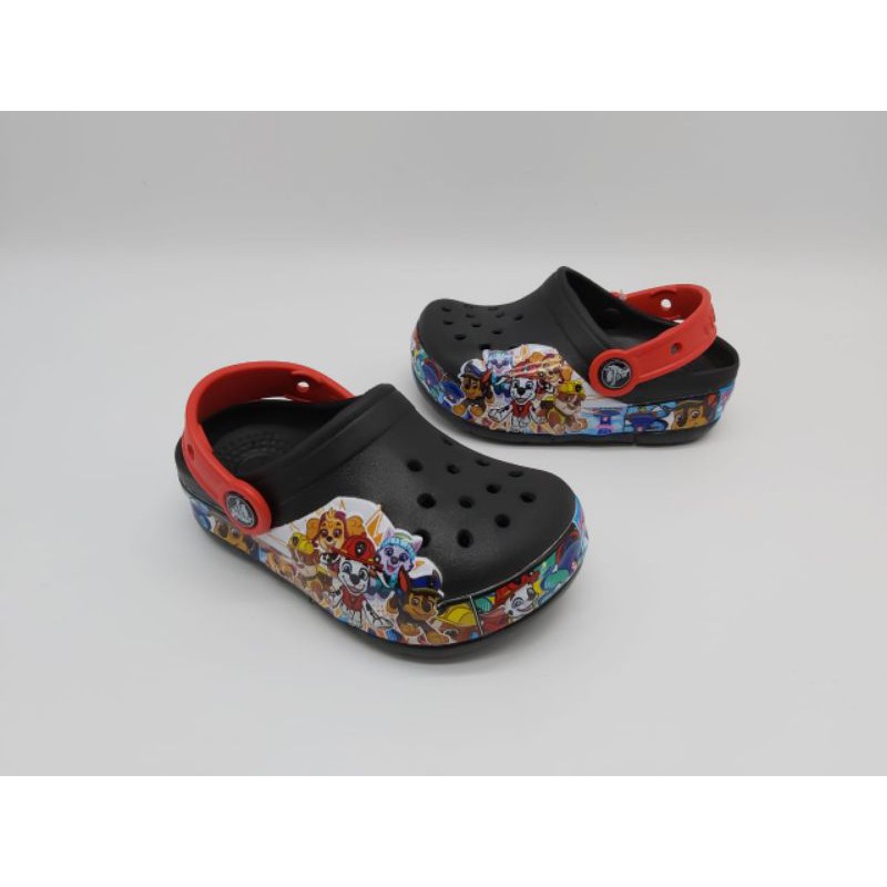 Sandal Crocs anak Lampu Paw Patrol / sandal crocs anak anal